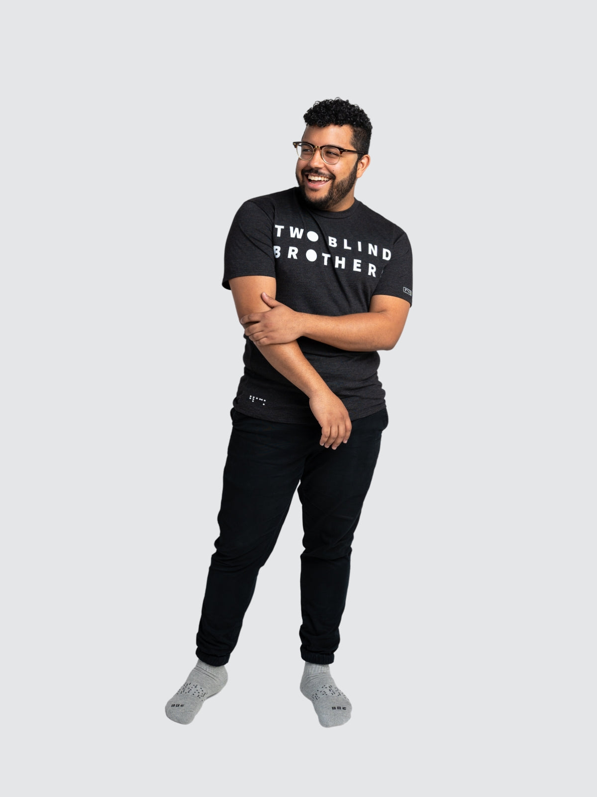 Two Blind Brothers - Mens 2BB Logo Graphic Crewneck Charcoal