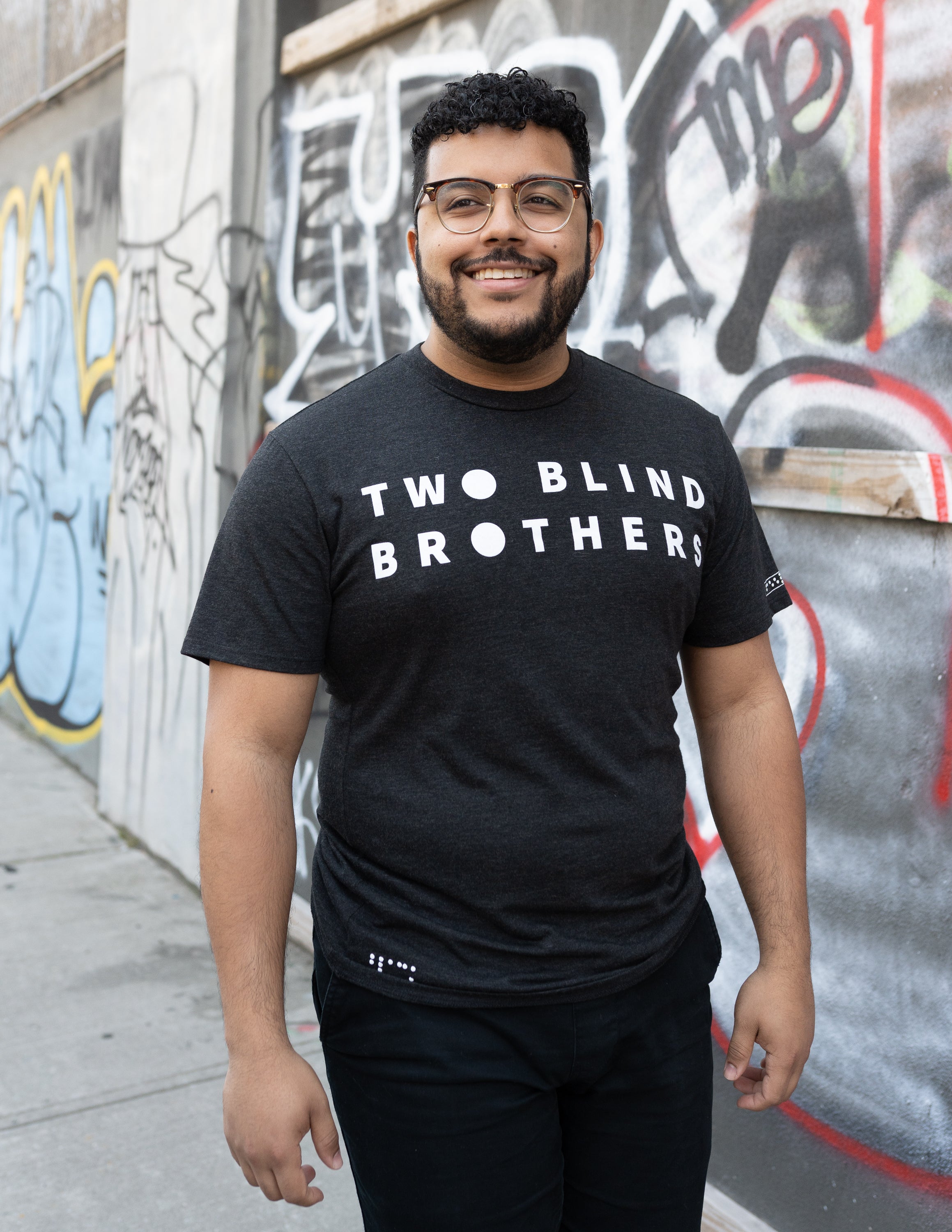 Two Blind Brothers - Mens 2BB Logo Graphic Crewneck Charcoal