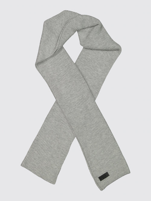 Scarf Ribbed Knit in Grey