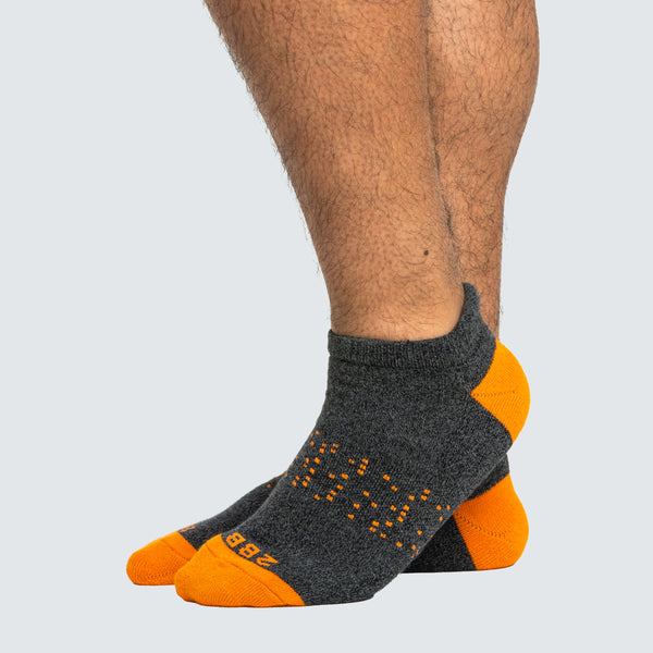 Two Blind Brothers - Gift 2BB Rainbow Ankle Sock Bundle (6 Pairs) orange