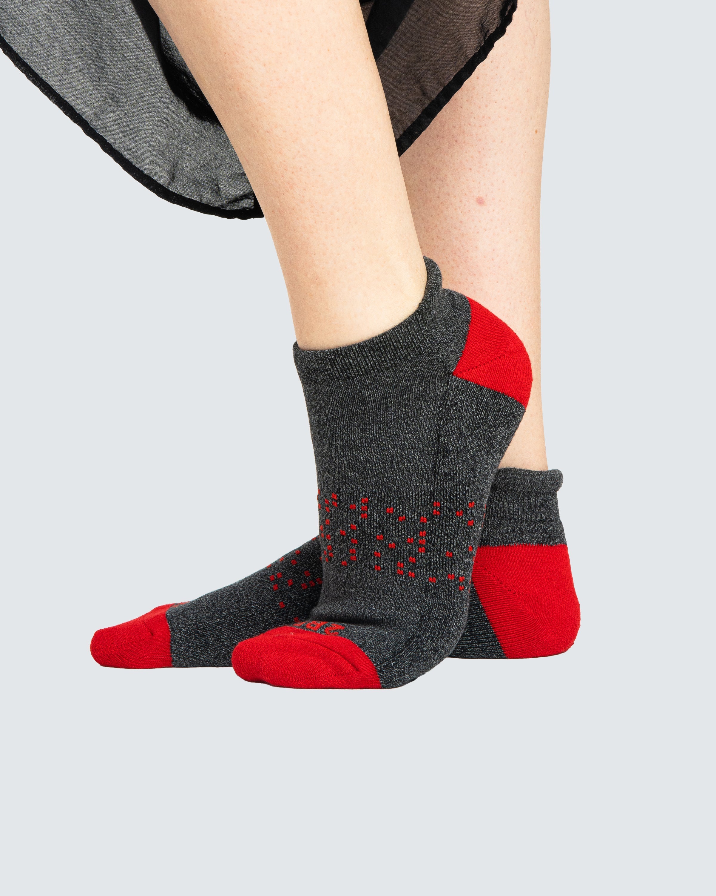 Two Blind Brothers - Gift Ankle Sock Bundle (4 Pairs) Red
