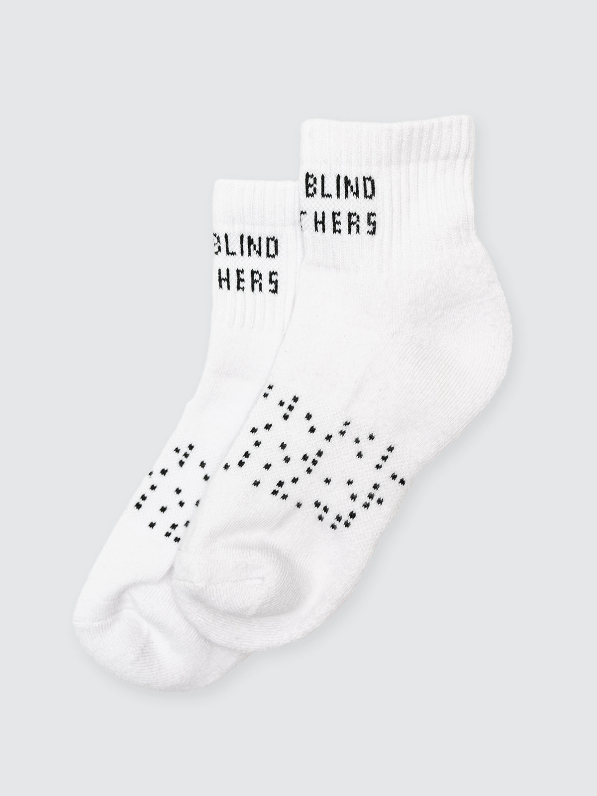 Two Blind Brothers - Gift Coolmax Quarter Sock Black + White Bundle (2 Pairs) Black-White