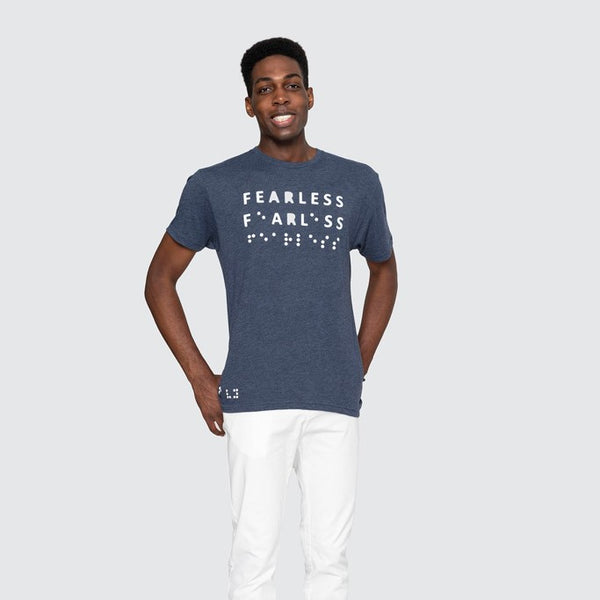 Two Blind Brothers - Mens "Fearless" Graphic Crewneck Navy