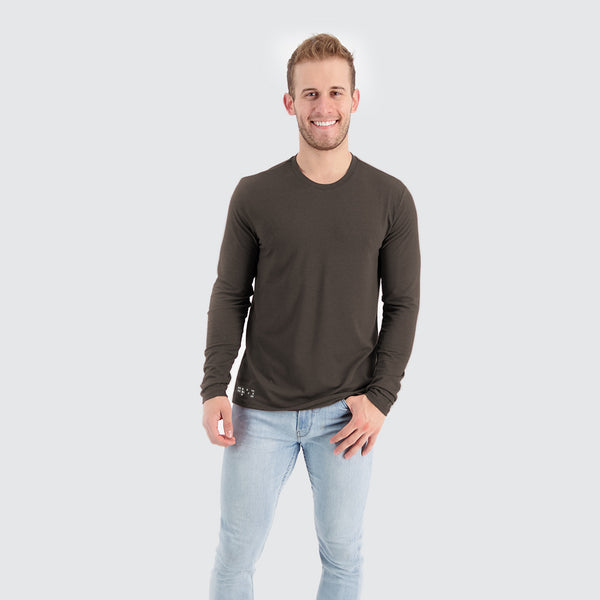 Two Blind Brothers - Mens Men's Long Sleeve Crewneck Graphite-Grey