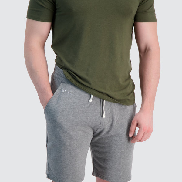 Two Blind Brothers - Mens Men's French Terry Lounge Shorts Medium-Grey-Heather