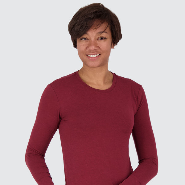 Two Blind Brothers - Womens Women's LS Crewneck Maroon