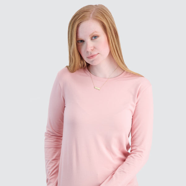 Two Blind Brothers - Womens Women's LS Crewneck Blush