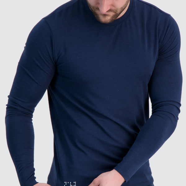 Two Blind Brothers - Mens Men's Long Sleeve Crewneck Navy
