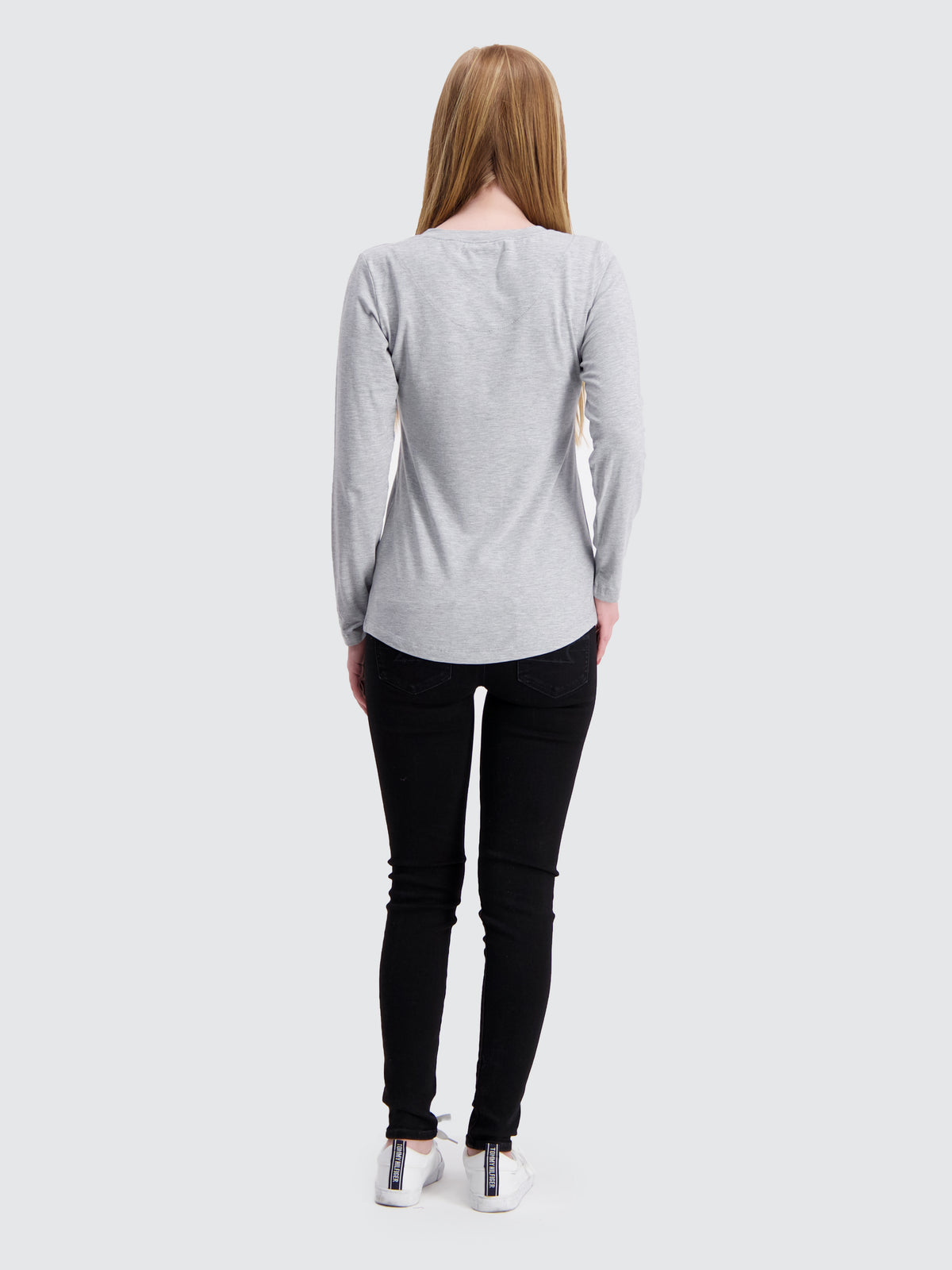Two Blind Brothers - Womens Women's Long Sleeve Relaxed Fit Henley Light-Grey