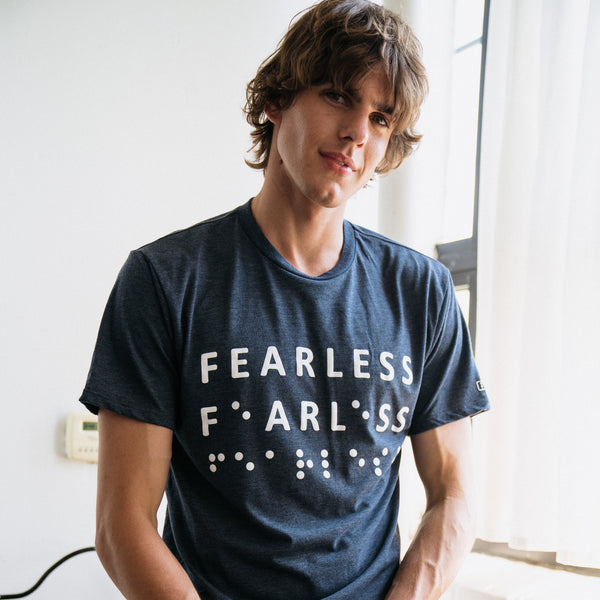 Two Blind Brothers - Mens "Fearless" Graphic Crewneck Navy