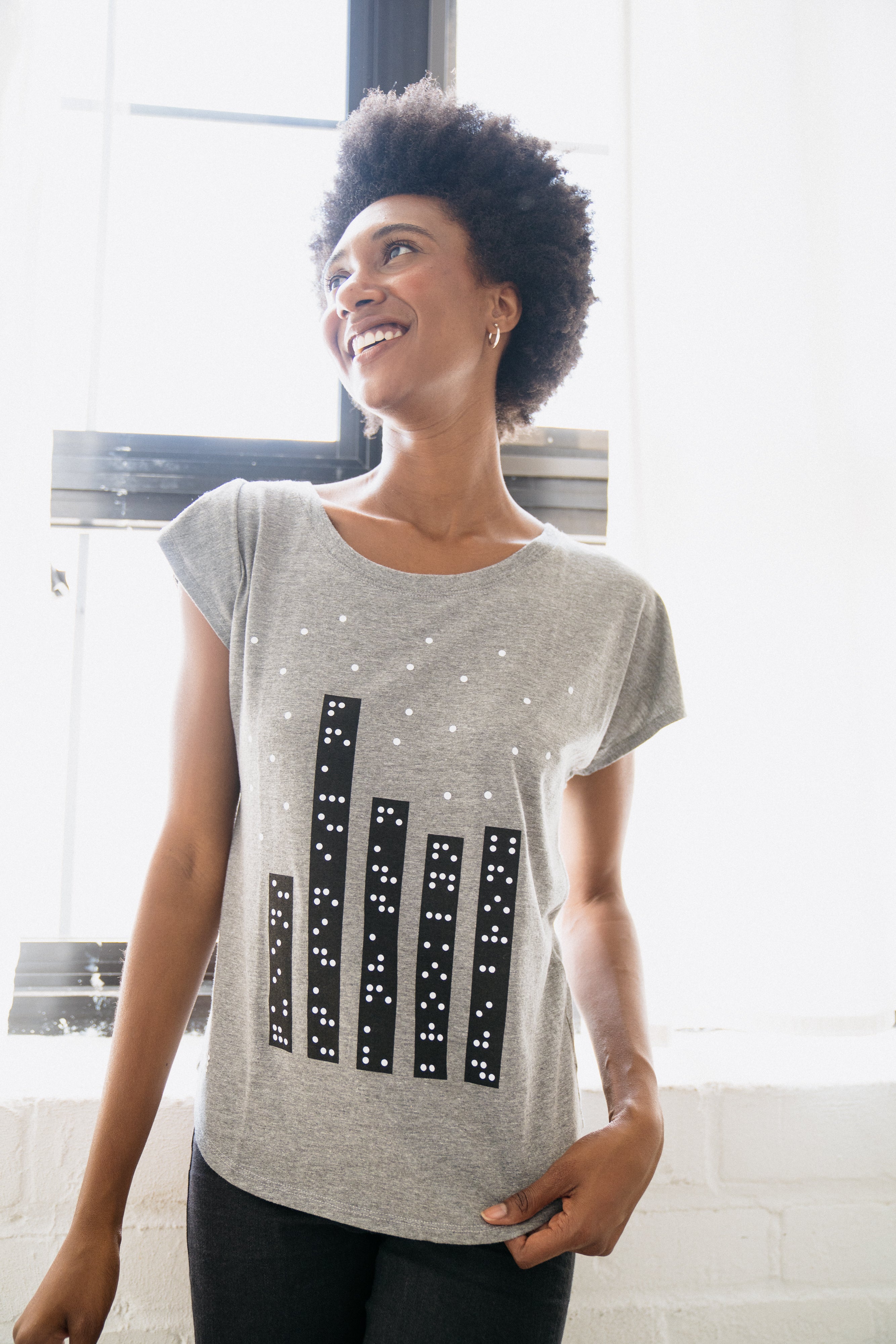 I Feel What You're Saying Braille Dots Blindness' Unisex Jersey T