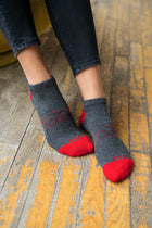 Red Ankle Sock