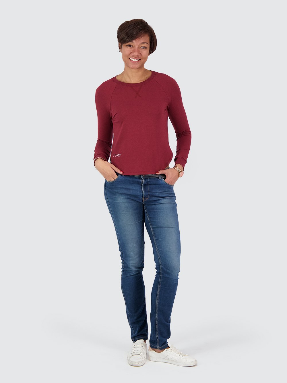 Two Blind Brothers - Womens Women's LS Raglan Maroon