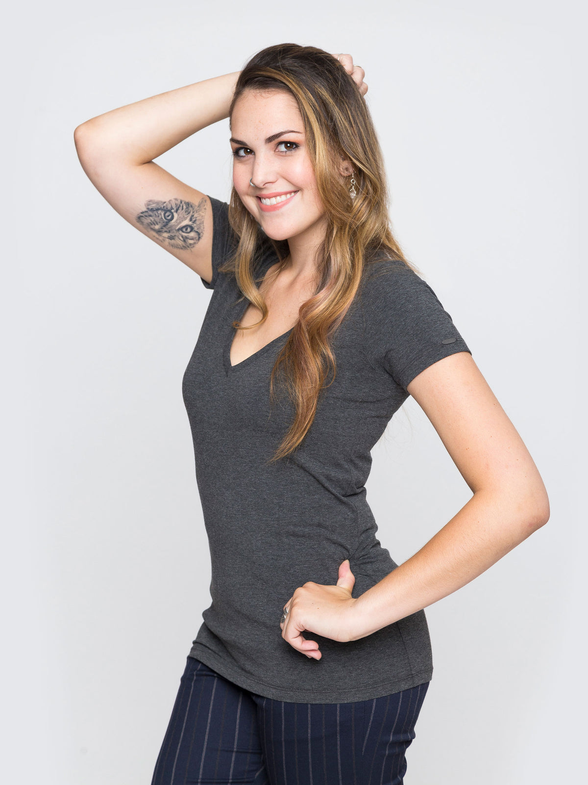 Two Blind Brothers - Womens Women's "Feel" V-Neck Two-Blind-Brothers