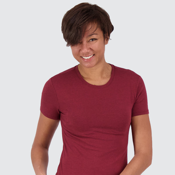 Two Blind Brothers - Womens Women's SS Crewneck Maroon