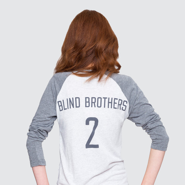 Two Blind Brothers - Womens Team 2BB Baseball Graphic Raglan Team-2BB-Graphic-Baseball-Tee
